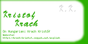 kristof krach business card